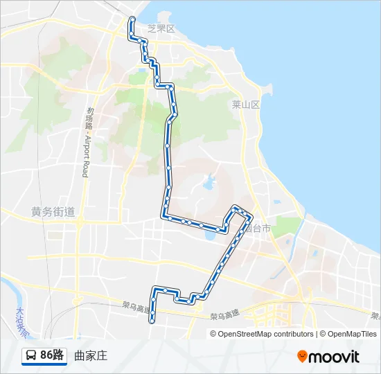 86路 Bus Line Map