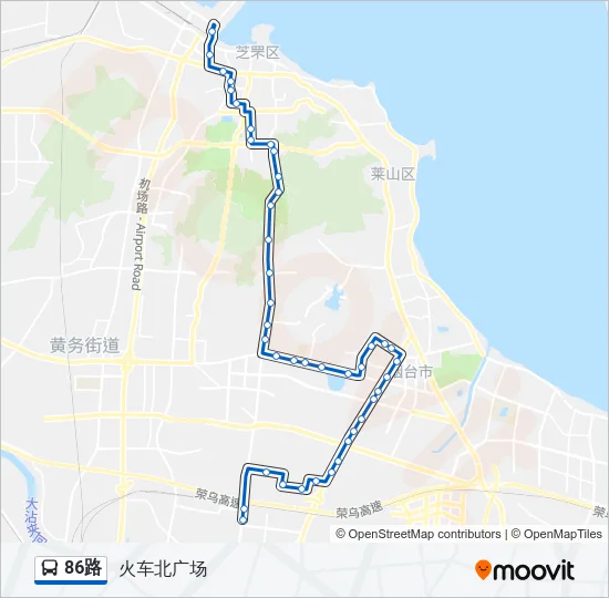 86路 Bus Line Map