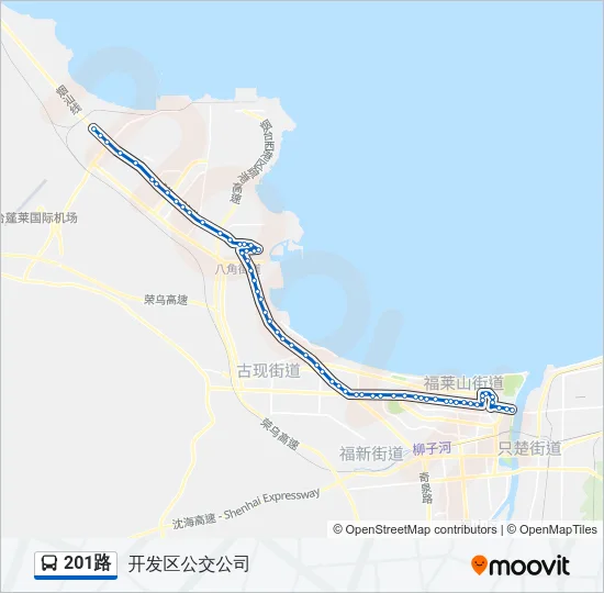 201路 Bus Line Map