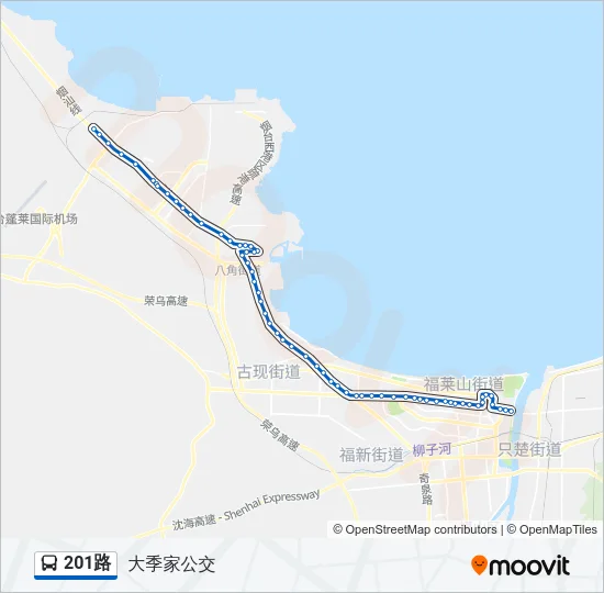 201路 Bus Line Map