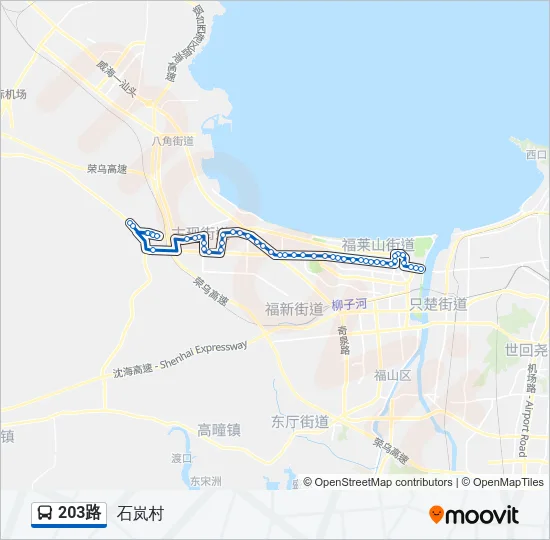 203路 Bus Line Map