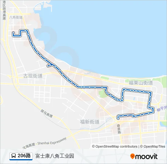 206路 Bus Line Map