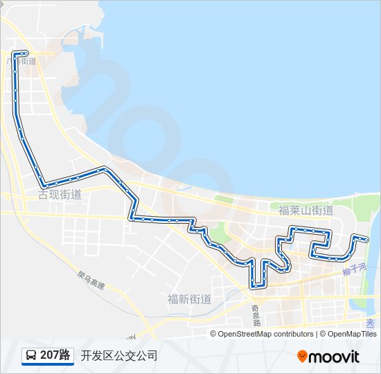 公交207路的线路图