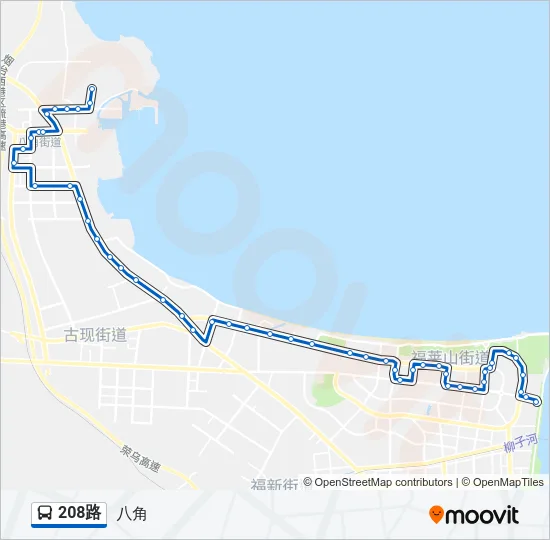 208路 Bus Line Map