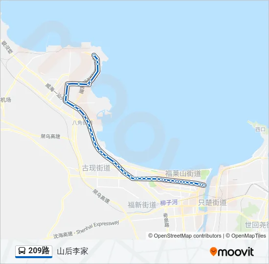 209路 Bus Line Map