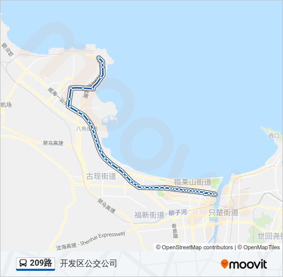 公交209路的线路图