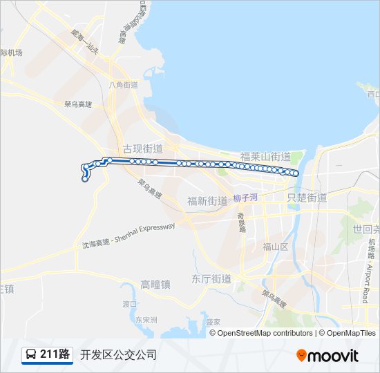 公交211路的线路图