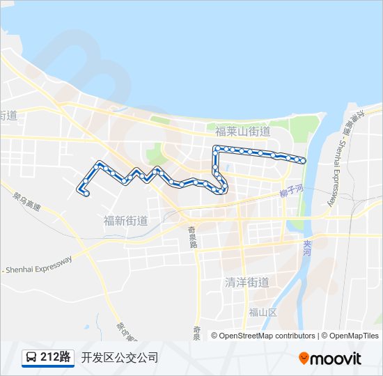 公交212路的线路图