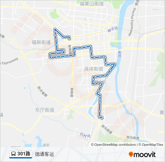 301路 Bus Line Map