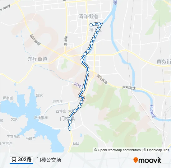 302路 Bus Line Map