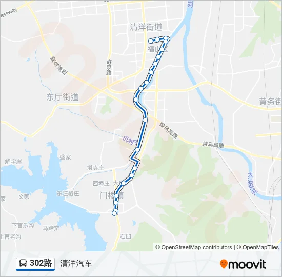 302路 Bus Line Map