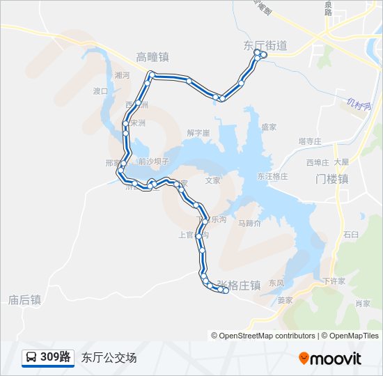 公交309路的线路图