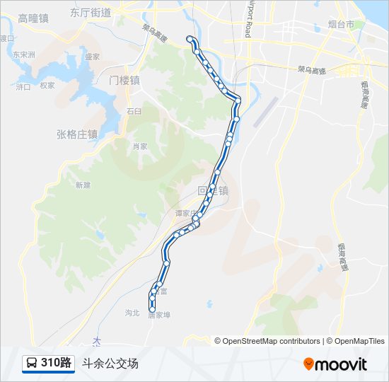 公交310路的线路图