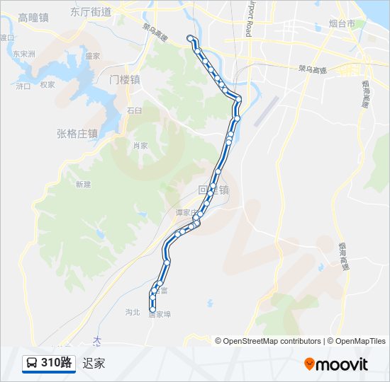 公交310路的线路图