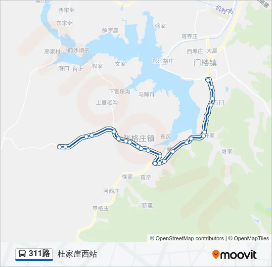 311路 Bus Line Map