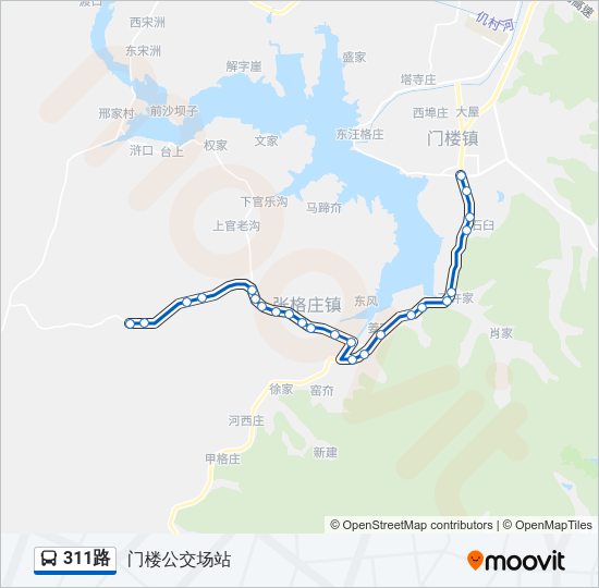 公交311路的线路图