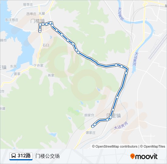公交312路的线路图