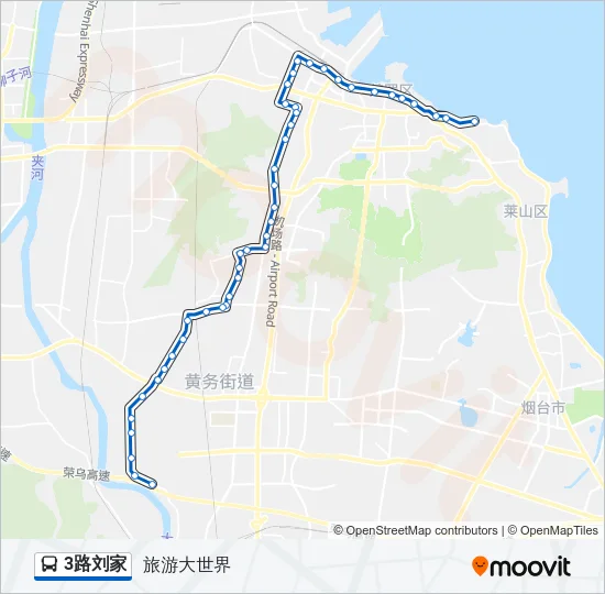 3路刘家 Bus Line Map
