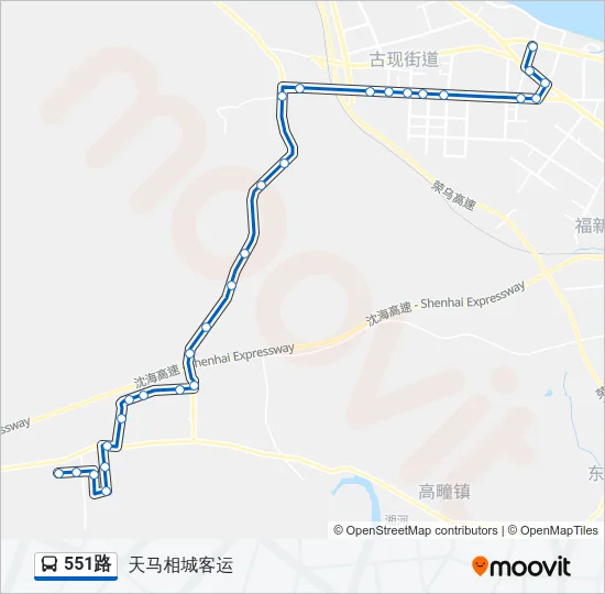 551路 Bus Line Map