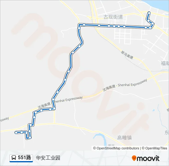 551路 Bus Line Map