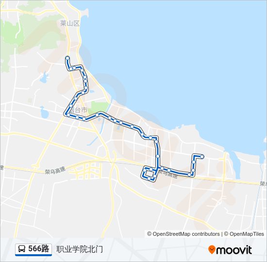 公交566路的线路图