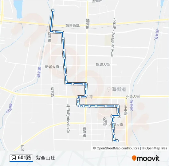 601路 Bus Line Map