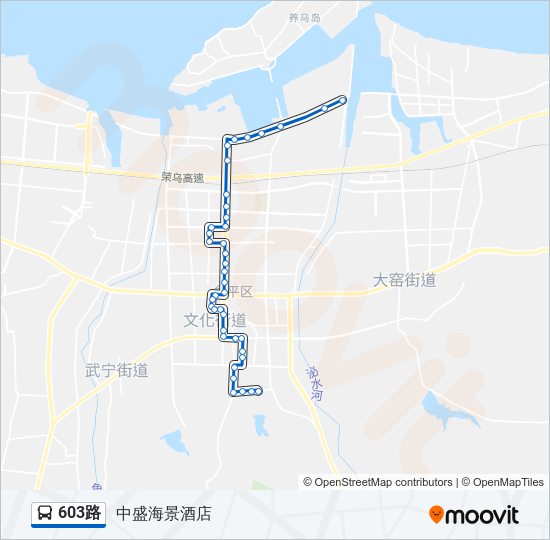 公交603路的线路图