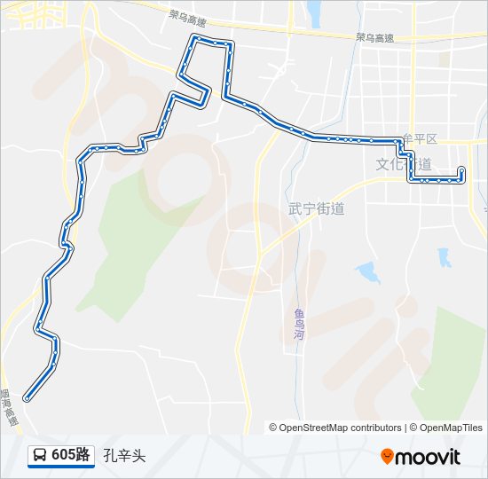 公交605路的线路图