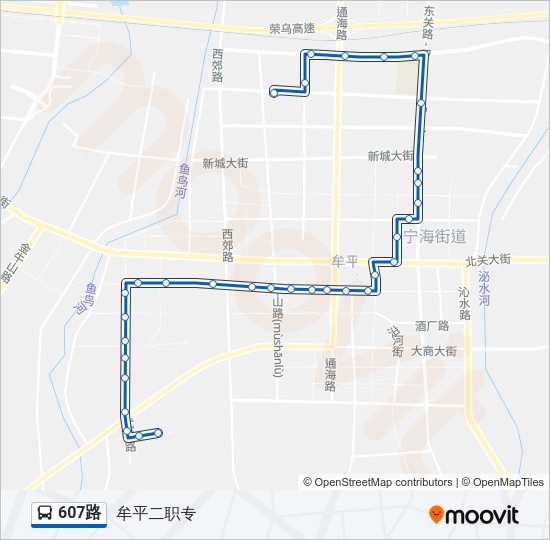 公交607路的线路图