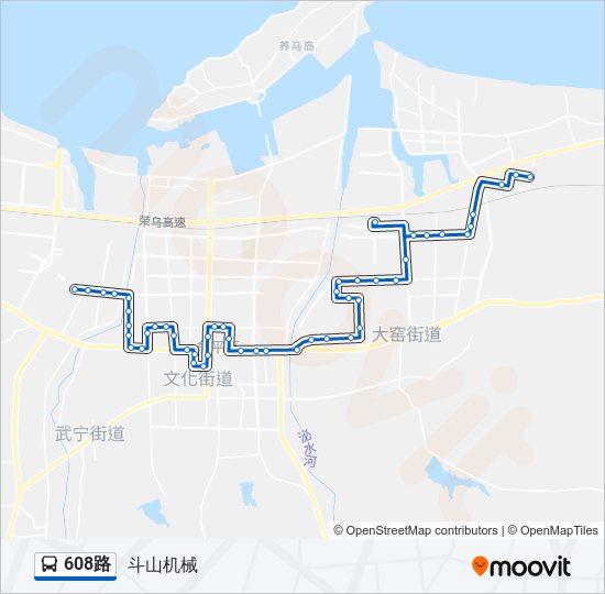 公交608路的线路图