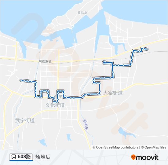 公交608路的线路图