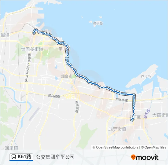 公交K61路的线路图