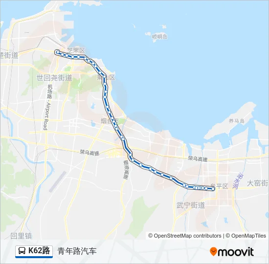 公交K62路的线路图