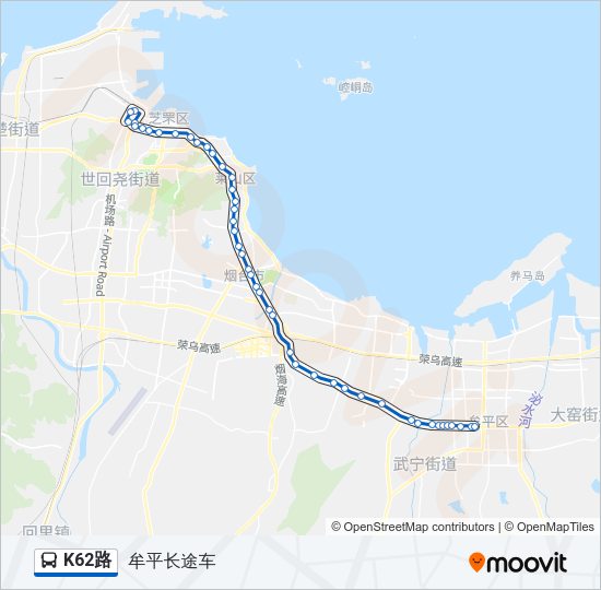 公交K62路的线路图