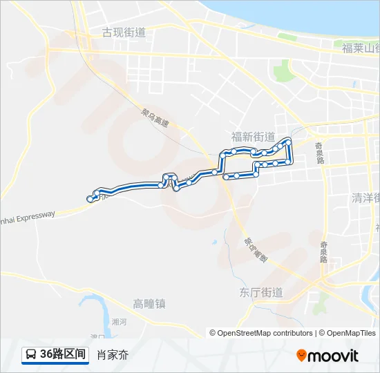 36路区间 Bus Line Map