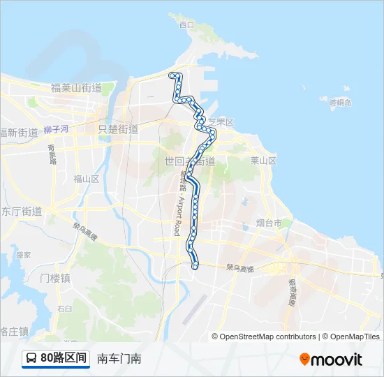 80路区间 Bus Line Map