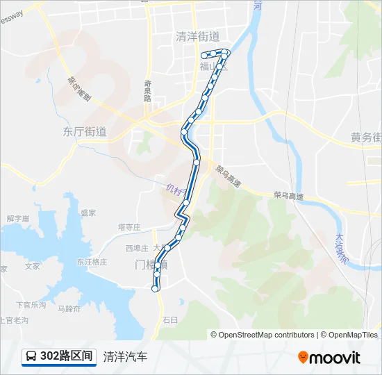 302路区间 Bus Line Map