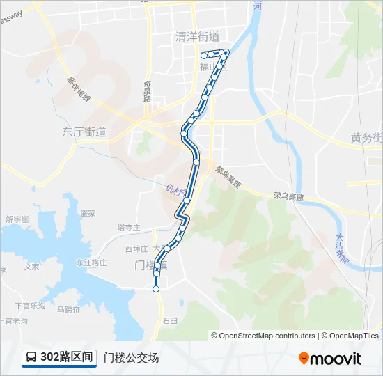 302路区间 Bus Line Map