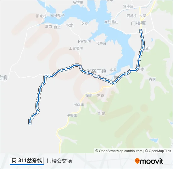 311岔夼线 Bus Line Map
