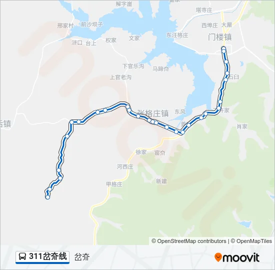 311岔夼线 Bus Line Map