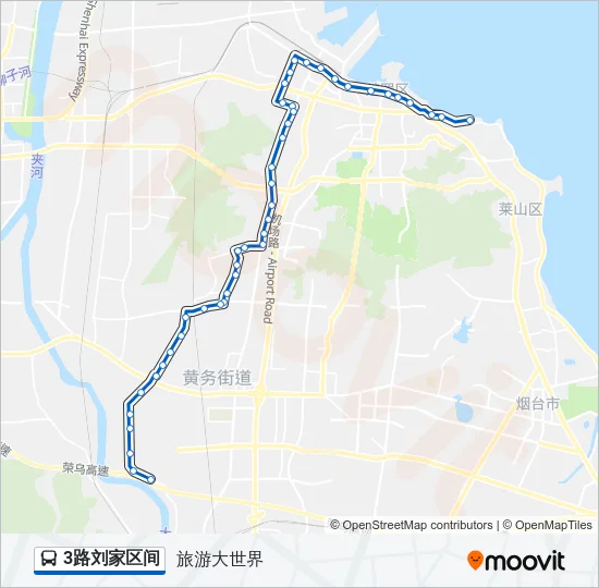3路刘家区间 Bus Line Map