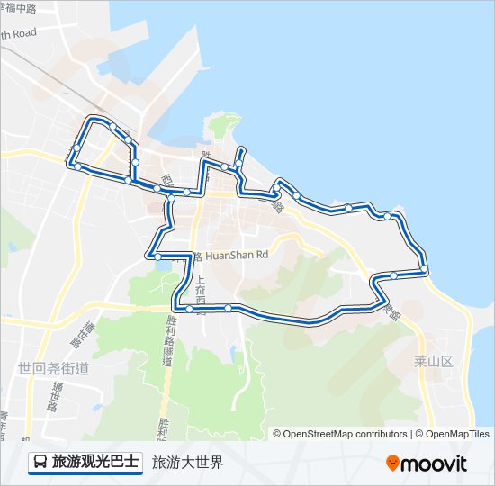 公交旅游观光巴士路的线路图