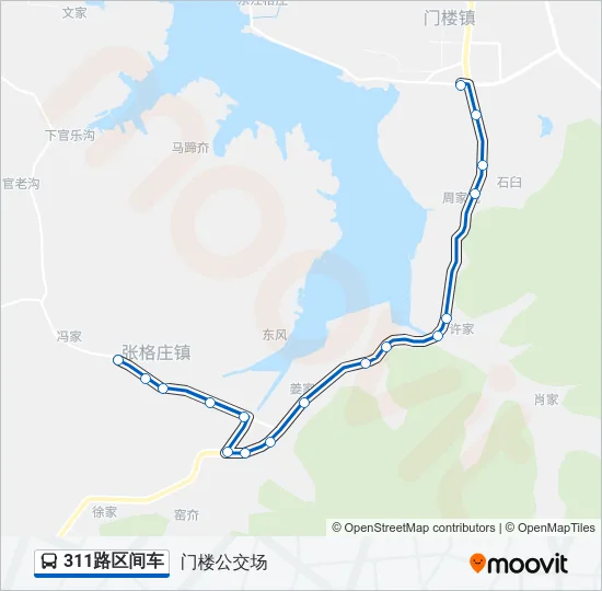 311路区间车 Bus Line Map