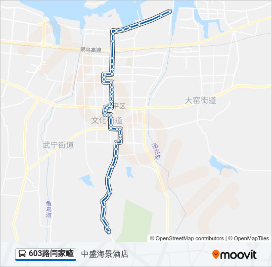 公交603闫家疃路的线路图