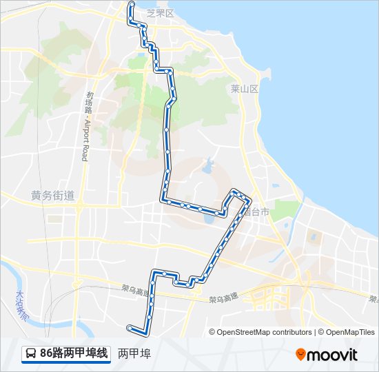 86路两甲埠线 Bus Line Map