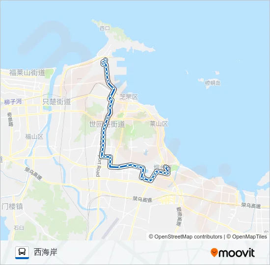 19路西海岸区间 Bus Line Map