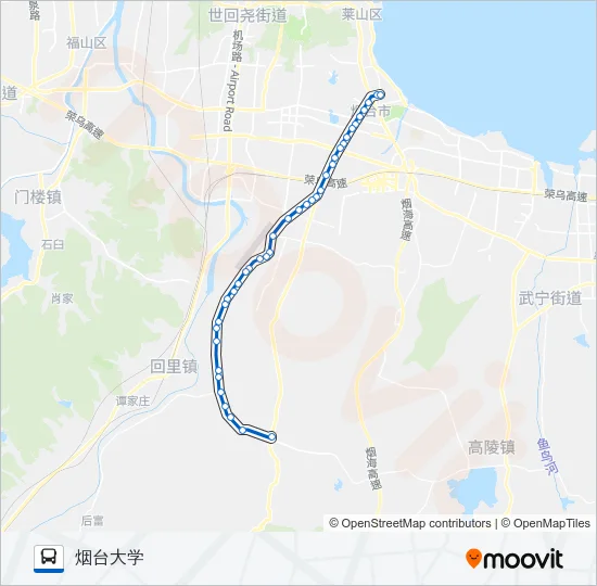 53路(院格庄) Bus Line Map