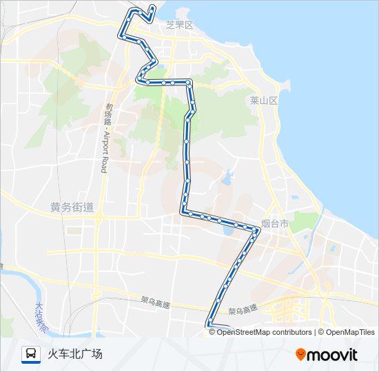 公交58(祁家屯)路的线路图