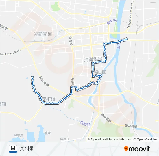 303路吴阳泉定点线 Bus Line Map