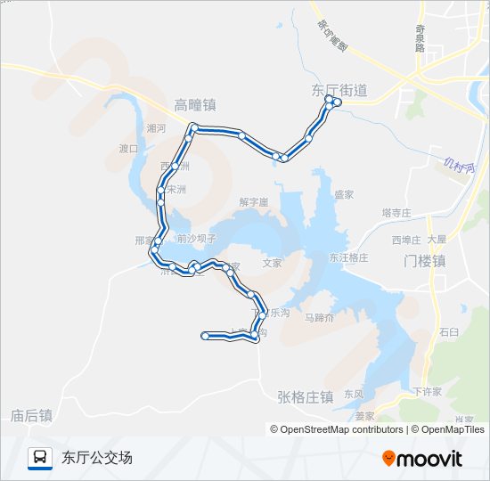 公交309权家山定点区间路的线路图